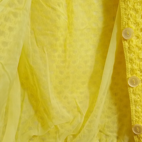 Vintage Sidney Gould Yellow 50% mohair/50% Creslan Knit Sweater - Picture 5 of 7